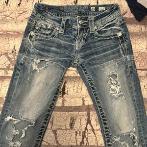 Miss Me slim boot cut jeans, size 23